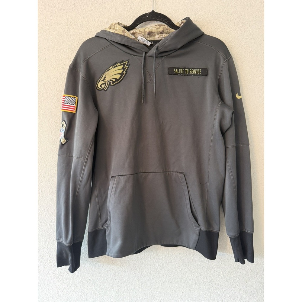 Nike Philadelphia Eagles Salute to Service Hoodie Mens M NFL Sweatshirt  Gray